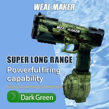 Electric Water Gun Squirt Guns Automatic Blaster Guns Toy Kids Adults - Green - £29.85 GBP