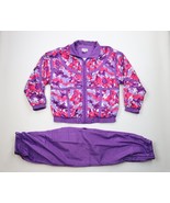 Vtg 90s Streetwear Women L Abstract Lined 2 Piece Windbreaker Warm Up Tr... - £74.00 GBP