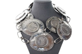 44&quot; Sarah Grey Navajo Stamped Sterling Silver Dollars concho belt - £1,402.36 GBP