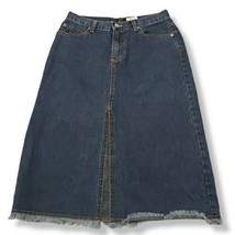 Nine Planet Skirt Size 7 W28&quot;in Waist Blue Denim A Line 100% Cotton Made... - £23.18 GBP