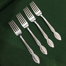 Rogers Bros Royal Manor Silverplate Set of 4 Dinner Forks 7 1/4&quot; Original Rogers - £25.45 GBP