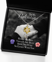 Valentine&#39;s Day Necklace Roses Are Red Sunflower-MC-NL  - £44.02 GBP