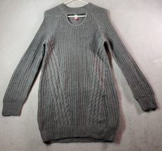 No Boundaries Sweater Women Large Gray 100% Acrylic Long Sleeve Keyhole Neck EUC - £5.95 GBP