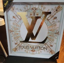Oliver Gal Louis Vuitton LV Monogram Canvas Fashion Wall Art 16”x16” Rare Print - £58.47 GBP