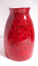 Red Art Glass Pendant Lamp Shade for Light Fixture Modern 5 1/8&quot; T Spotted Drips - £14.90 GBP