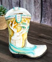 Rustic Western Elk Stag Deer Buck Antlers Feathers Cowboy Boot Money Pig... - €24,10 EUR