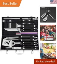 All-in-One 25-Piece BBQ Tool Set for Backyard Grilling - Ideal Gift for Men - €42,72 EUR