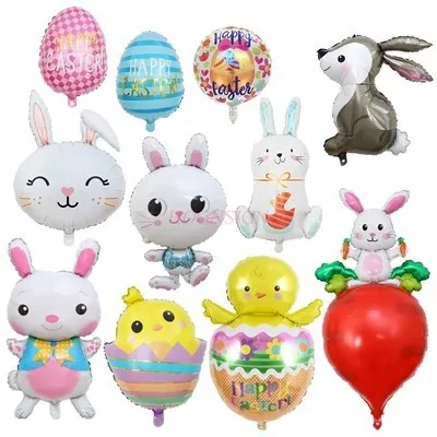 Easter New Rabbit and Chicken Style Aluminum Film Balloon EASTER Party - £9.88 GBP