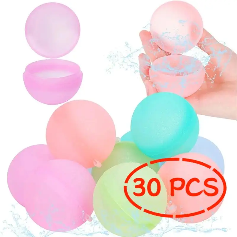 30pcs Reusable Water Fighting Balls Adults Kids Summer Swimming Pool Silico - £21.17 GBP