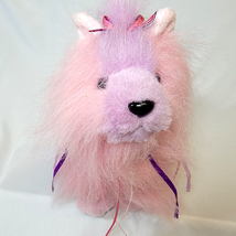 Ganz Webkinz Ribbon Yorkie Dog Pink Purple Stuffed Animal Plush No Code HM410 - £12.04 GBP