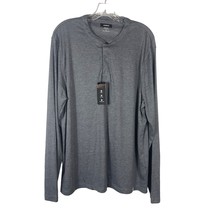 Alfani Mens Henley Size XL Gray Long Sleeve New - $18.00