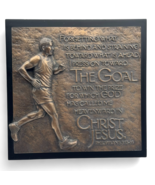 Runner Faith Plaque Philippians 3:13 &amp; 14 Press On Toward Goal Man 3D 8.... - €16,34 EUR