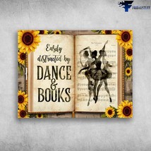 Ballet Dancer Easily Distracted By Dance And Books Book Lover - £12.57 GBP