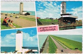 Postcard Greetings From Afsluitdijk Enclosing Dam Holland Netherlands - £3.10 GBP