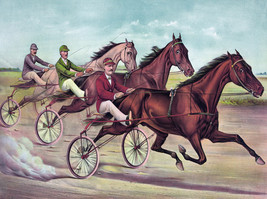 3294 Vintage Poster.Room wall art design.Horse racing.Man.Trotter.Art Decor - £12.81 GBP+