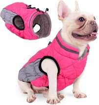 Dog Coat, Reflective Fleece Dog Jacket Warm Dog Winter Coat (Pink,Size:3XL) - £17.82 GBP