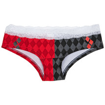 Harley Quinn Print Lacey Women&#39;s Underwear Panties Red - $19.98