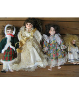 [h6] (Lot of 4 Dolls) 16&quot; Porcelain - STUDIO 5 &amp; Misc - £15.62 GBP