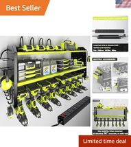 Power Tool Organizer with Charging Station, Built in 8 Outlet Power Stri... - $204.91