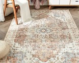Jinchan Area Rug 4X6 Persian Rug Vintage Rug Indoor Floor Cover Print Di... - £55.03 GBP