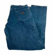 Carhartt Jeans Mens 38X36 Blue Relaxed Fit Straight Denim Pants Work Wear - $33.20