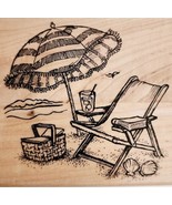 Inkadinkado Rubber Stamp Beach Scene Bouji Lyn Bouguereau Nautical Craft... - $19.99