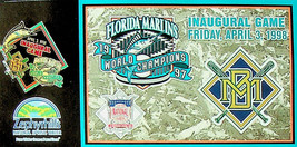 MLB Florida Marlins vs.  Milwaukee Brewers - 1993 Inaugural Game Pins (2... - £10.25 GBP
