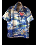 Vintage 1970s Handmade Boats Yachts Photo Shirt Size Small - £31.62 GBP