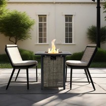 28&quot; Propane Fire Pit Table 50K BTU Square Steel Outdoor Patio - $4,842.73 MXN