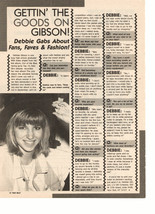 Debbie Gibson teen magazine pinup clipping goods on Gibson Bop - $1.50