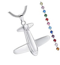 jewelry Birthstone Personalized Airplane Mens Ashes - $1,275.60 MXN