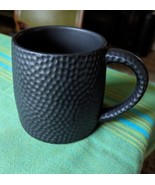 2014 STARBUCKS Coffee Tea Matte Black Dimpled Texture Mug 14oz - £15.40 GBP