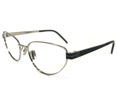 Saint Laurent Eyeglasses Frames SL M52 002 Black Silver Cat Eye Wire 55-... - £126.88 GBP