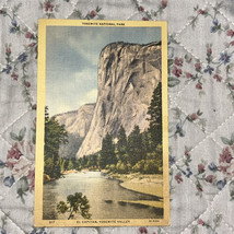 Vtg Yosemite National Park El Capitan Yosemite Valley Linen Postcard Cal... - $4.99