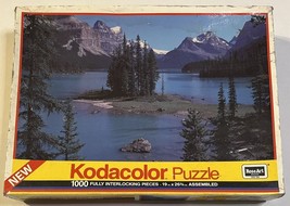 Rose Art Kodacolor Jigsaw Puzzle Landscape Lake Maligne 1000 Pcs Vtg 1989 Sealed - $12.97
