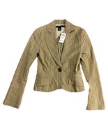 Arden B Beige Stripe Blazer Jacket NWT Small Fitted Y2K Career - $54.75 CAD