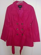 London Fog Ladies Hot Pink Rain JACKET-XL-VERY NICE-LOOKS UNWORN?-COTTON/NYLON - £11.00 GBP