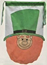 Happy St. Patrick&#39;s Day House Flag Leprechaun Shamrocks Irish Pot Of Gol... - £15.62 GBP