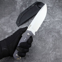 DC53 Steel Straight Knife Survival Outdoor Fixed Blade Tactical Camping K Sheath - £114.54 GBP