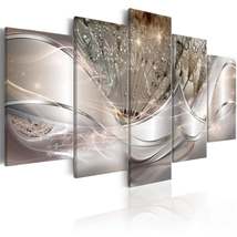Tiptophomedecor Glamour Canvas Wall Art - Sparkling Dandelions Beige 5 Piece - S - £70.76 GBP+