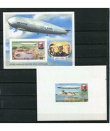 7 DELUXE MALAGASY PROOFS IMPERF ZEPPELIN MNH 3646 - $59.40