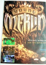 1993 Video Game Color Ad Young Merlin for SNES - £6.40 GBP