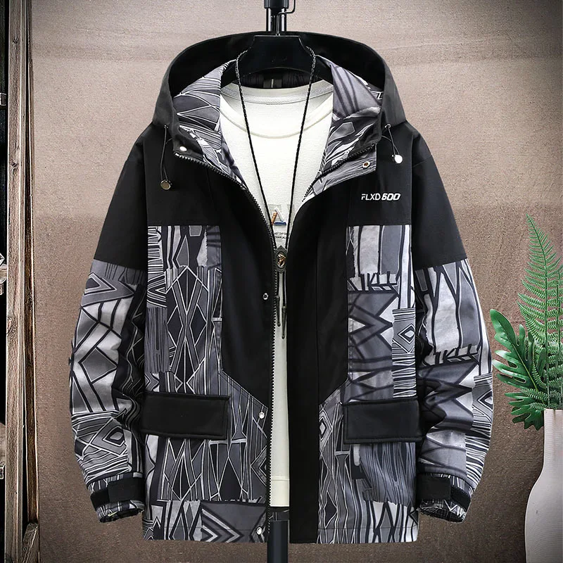  Fashion Mens Windbreaker Jackets Casual Jacket Men Outdoor Large size 5... - £350.68 GBP