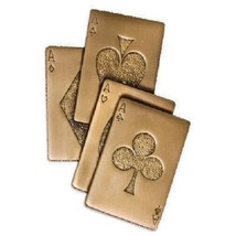 Brass Pack of Cards Applique for Box/Cube Cremation Urn, Pewter Also Available - £55.94 GBP