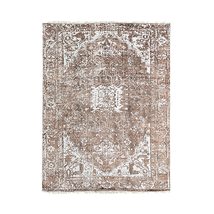 EORC KC50107CO7X9 Hand-Knotted Wool Heriz Rug, 7&#39; x 9&#39;, Ivory/Copper - £836.87 GBP