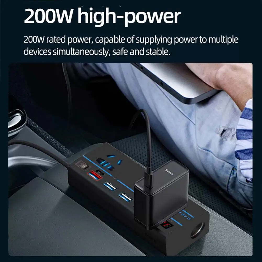 200W Car Inverter DC 12V To AC 110V/220V Converter USB Power Auto Adapter - £21.36 GBP