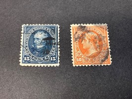 1895 US Postage Stamps #274 &amp; #275 Used NH (pencil marks on backs) - £22.72 GBP