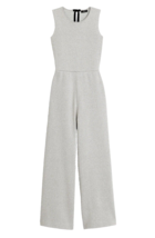 NWT J.Crew Sleeveless Lurex Jumpsuit in Silver Metallic Velvet Tie Jumper M $188 - £40.97 GBP