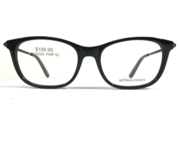 Bottega Veneta BV0185O 005 Eyeglasses Frames Black Grey Square  52-18-140 - £89.54 GBP