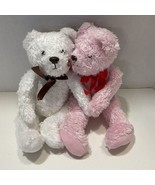 Macy&#39;s Bears Pink White Kiss and Tell Magnetic Plush Animal  Toys Valent... - $6.85